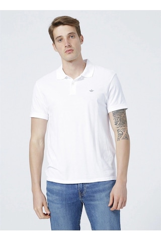 Dockers Erkek Minimalist Polo Yaka Kısa Kol T-shirt - Günlük Kullanım Beyaz