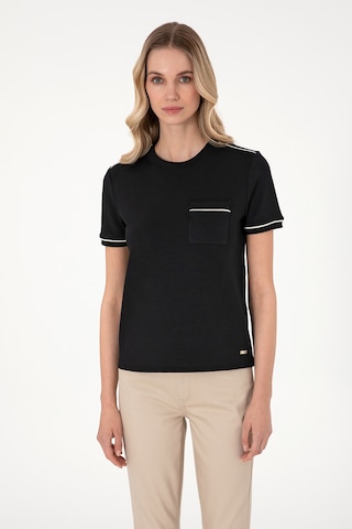 U.S. Polo Assn. Kadın Siyah Modal Karışımlı Bisiklet Yaka Tişört 50312942-VR046