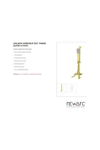 Golden Banyo Üst Takımı 431600 Altın