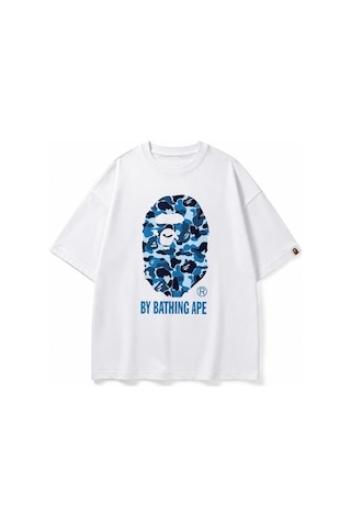 Zaee Camo Mask Oversize Tişört Mavi