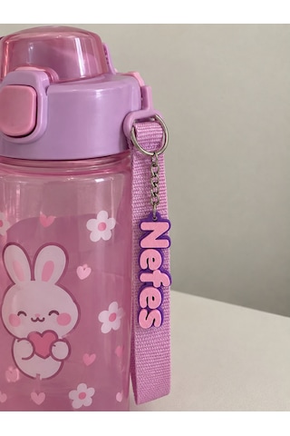 Kişiye Özel İsimli Suluk Anahtarlığı / 3d Baskı Açık Pembe