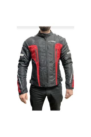 Venom Air Racing Motosiklet Montu 4 Mevsim Motorcu Touring Mont Siyah-kırmızı