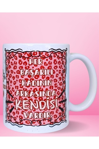 Her Başarılı Kadının Arkasında Kendisi Vardır Tasarım Kupa Çok Renkli Her Başarılı Kadının Arkasında Kendisi Vardır Tasarım Kupa Çok Renkli