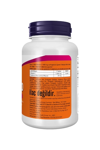 Now C-1000 With Rose Hips Vitamin C 1000mg 100 Tablet