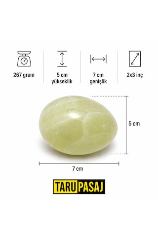 Oniks Doğal Taş Yumurta Obje El Yapımı Dekoratif Taş Biblo 2x3 İnç Beyaz