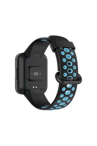 Jenerik Xiaomi Redmi Watch 2 Spor Delikli Kordon - Siyah-mavi