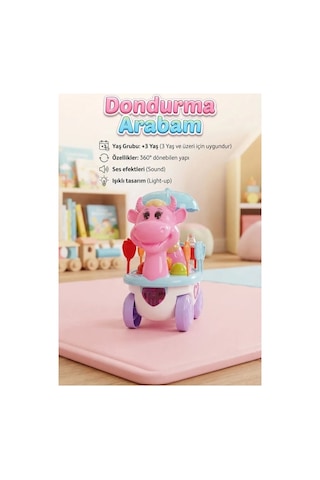 Sesli Işıklı Benim Dondurma Arabam Evcilik Oyuncağı