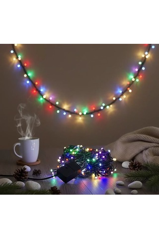 Home Led Damla Uçlu Rgb Dekoratif Işık 10 Metre 100 Çok Renkli