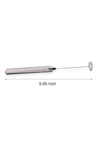 Leezsing El Elektroniği Çelik Süt Köpürtücü Kahve Karıştırıcı Pil Dahil Değil Gümüş