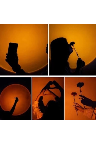 Taşınabilir Usb Sunset Gün Batımı Ambiyans Işığı Lamba Renk