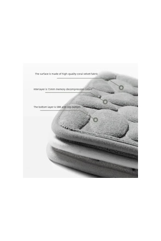 Memory Kaydırmaz Banyo Paspası Pembe Çok Renkli