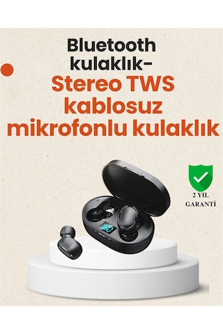 Tws Bluetooth Kulaklık Kulak İçi Kablosuz Dijital Göstergeli Çhassasiyet Cevaplayabilen