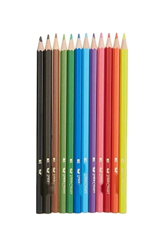 Kaliteli Renkli Boya Kalemleri Seti, 12 Canlı Renk, Dayanıklı Uçlar 124-Pembe