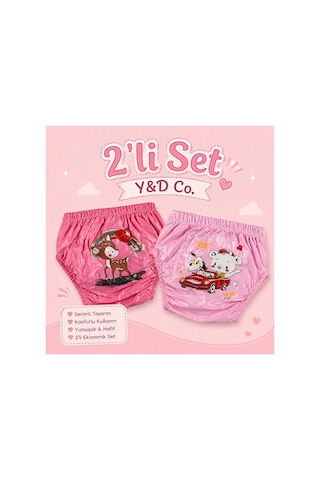 Y&d Co. Tuvalet Alıştırma Külodu Kız Çocuk 2'li Set 4 Yaş