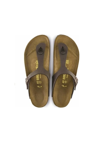 Birko Flor Terlik Kadın Birkenstock 043751 Bırkenstock Nos Gızeh Mocca Bırko-flor-nubuk Null Kahverengi
