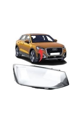Audi Q2 2018-20 Sağ Far Camı Ce Belgeli