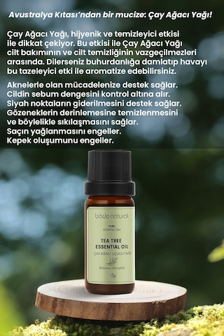 Bade Natural Çay Ağacı Uçucu Yağı %100 Saf 10 ML