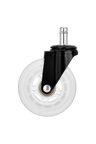 S-wheels Motion Silikon Oyuncu Koltuğu Tekeri 75mm - Beyaz Ofis Koltuk Tekeri Ultra Sessiz Sandalye Tekeri Beyaz