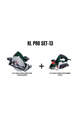 Klpro Set-13 1350W 185 MM Elektrikli Daire Testere + 850W Planya Makinesi