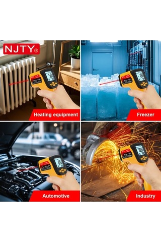 Boatshop1 Jd-05 Njty Kızılötesi Termometre Uçlu Temasız Sıcaklık Ölçümü 50 800 C K Tipi Termokupl Endüstriyel Otomotiv