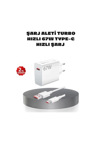 67w Turbo Type-c Hızlı Şarj Adaptörü - Akıllı Koruma Çipli Hızlı Şarj Destekli