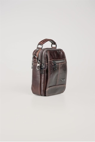 Ççs 31609 Hakiki Deri El Omuz Çantası Kahverengi