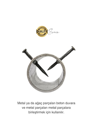 20 Adet 3x30 Kanallı Çelik Beton Çivisi 3 Cm Duvar Saat Ayna Resim Tablo Asmak Ahşap Metal Sivri Diğer