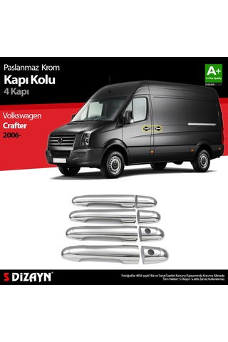 S-Dizayn Volkswagen Crafter Krom Kapı Kolu 4 Kapı 2006 Üzeri