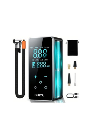 Fochsia Inflator 4x Super Hizli Sisme Portatif Hava Kompresoru Dijital Ekranli Usb Sarjli 2000mah Bataryali Araba Lastikleri Icin Kompakt Ve Pratik