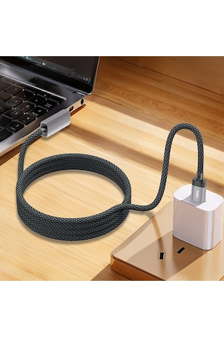 Go Des Gd-uc808 Macbok Uyumlu Şarj Kablosu Type-c To M-safe 140w 2 Metre Gri