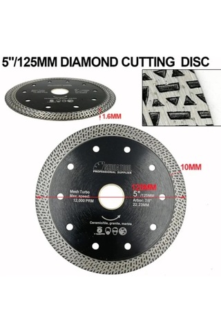 Shdıatool Mesh Turbo 5" 125mm Granit Mermer Elmas Taşlama Diski