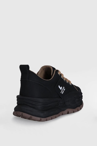 Lufian Zeta Siyah Hakiki Deri Kadın Sneaker Ayakkabı Siyah