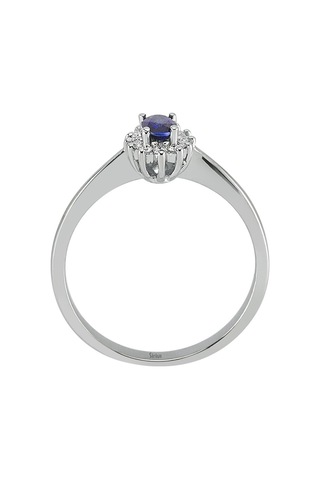 Sirius Pırlanta Ve Oval Safir Taşlı Anturaj Yüzük 0817R0129
