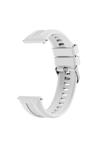 Huawei Watch Gt3 / Gt4 / Gt5 / Gt5 Pro / Gt6 / Gt6 Pro 46mm Uyumlu Metal Tokalı Spor Silikon Kordon