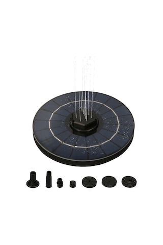 Fosenze Güneş Enerjili Süzgeçli Kaynak Pompa, Su Yokluğu Korumalı, 5 Farklı Sprinkler, Balık Havuzu Bahçe Dekorasyonu İçin