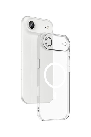Apple Uyumlu iPhone 17 Air Magsafe Özellikli Kamera Lens Koruma Sert Fox Kılıf Şeffaf