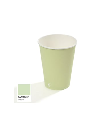 14 Oz Single Wall Baskılı Karton Bardak Açık Yeşil 50 Adet 50