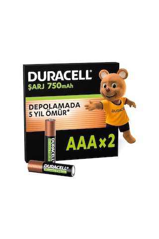 Edilebilir Aaa Pil 2'li Paket 750 Mah Nimh 1000 Sarj Döngüsü Önceden Sarj Edilmiştir