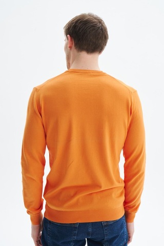 AR-MA Arma Erkek Slim Fit Basic V Yaka Triko Kazak K9kro0852 Turuncu