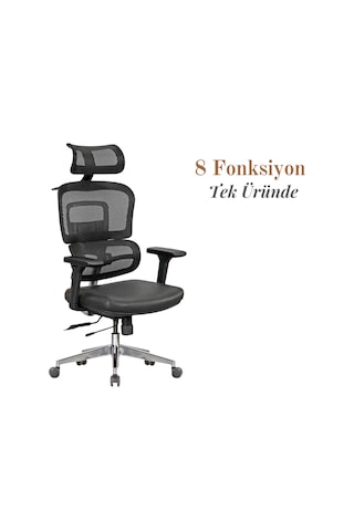 Casella Medusa Fileli Yönetici Koltuğu Ofi S Koltuğu Ergonomik, Şık Ve Fonksiyonel Siyah
