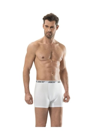 6 Adet Jiber 156 Likralı Boxer Külot Erkek Beyaz Siyah Gri (550068444)