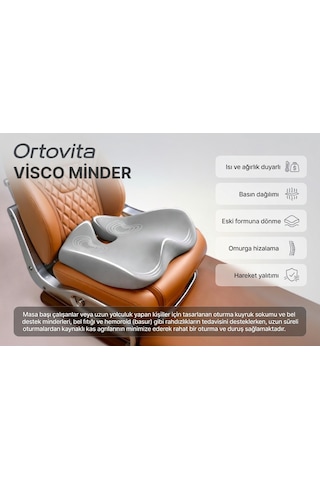 Yeni Nesil Visco Ortopedik Ergonomik Kaymaz Taban Terlemez Koltuk Yükseltici Araba Ve Ofis Minderi Rahat Duruş Ve Ağrı Giderici Siyatik 1