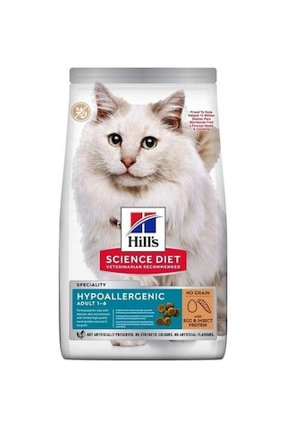 Hill's Hypo-Allergenic Yumurta ve Larva Proteinli Yetişkin Kedi Maması 1500 G