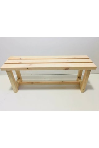 Natural Ahşap Bank Wooden Bench Masif Ahşap