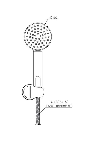 Gpd Askılı Duş Seti Altın Dst28-A Diğer