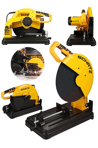 Schatz 2000w Bakır Sargılı Metal Şanzıman 355 Mm Profil Metal Kesme Makinesi Sarı