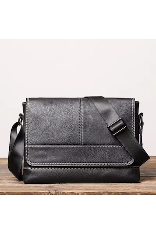 Newish Polo Erkek Siyah Deri El Ve Omuz Çantası New316 Siyah