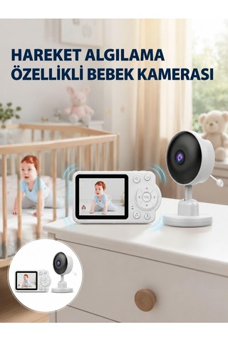 Yakınlaştırma Özellikli Gece Görüşlü Bebek İzleme Kamerası Yeni Nesil Genel