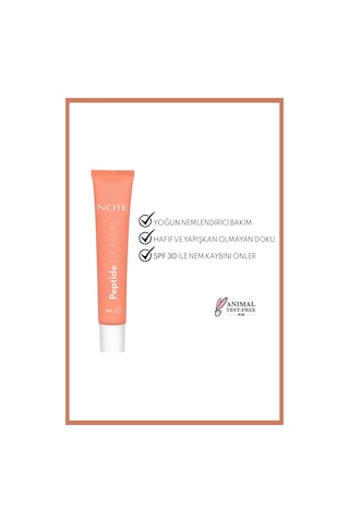Note Cosmetics Peptide Lip Balm SPF 30 Nemlendirici ve Parlatıcı Renkli Dudak Balmı - 02 Fun Day - Turuncu