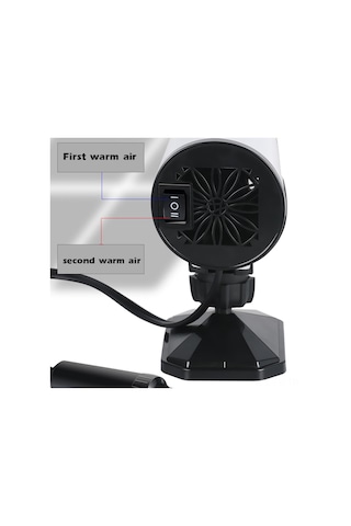 Folinda 24v Araba Isıtıcı Fanı, Hızlı Buz Ve Toz Temizleyici, Çok Açı Ayarlanabilir, Usb Tak Ve Kullanın
